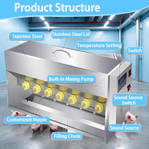Station alimentation porcelets en acier inoxydable durable pour élevage moderne