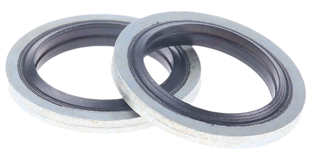 RS PRO Lot de 50 joints renforcés en caoutchouc nitrile - Diamètre intérieur : 12,7 mm - Diamètre extérieur : 18 mm - Épaisseur : 1,5 mm