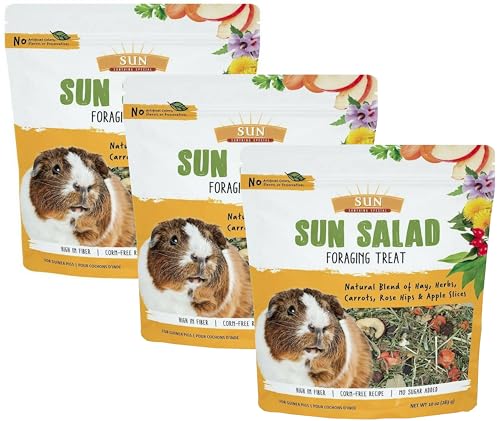Sun Seed Vita Prima Sun Salad Foraging Treat for Guinea Pigs, 10 oz (3 Pack)