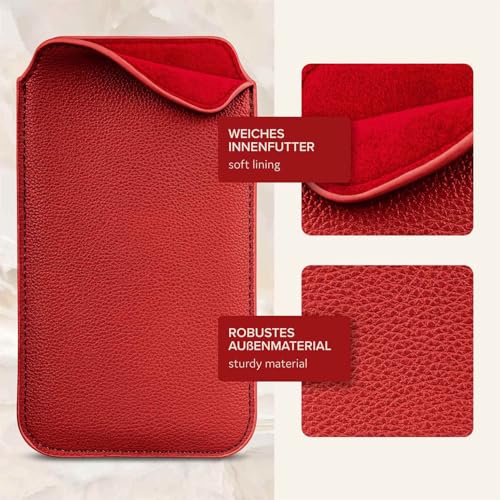 Poco F7 Ultra housse cuir synthétique premium ONEFLOW Liberty rouge - 5