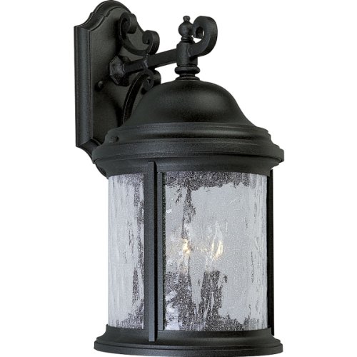 Progress Lighting P5650-31 Traditional Three Post Lantern from Nottington Collection in Bronze/Dark Finish Lighting Accessory, 8-5/8-Inch Width x 17-1/4-Inch Height, Textured Black