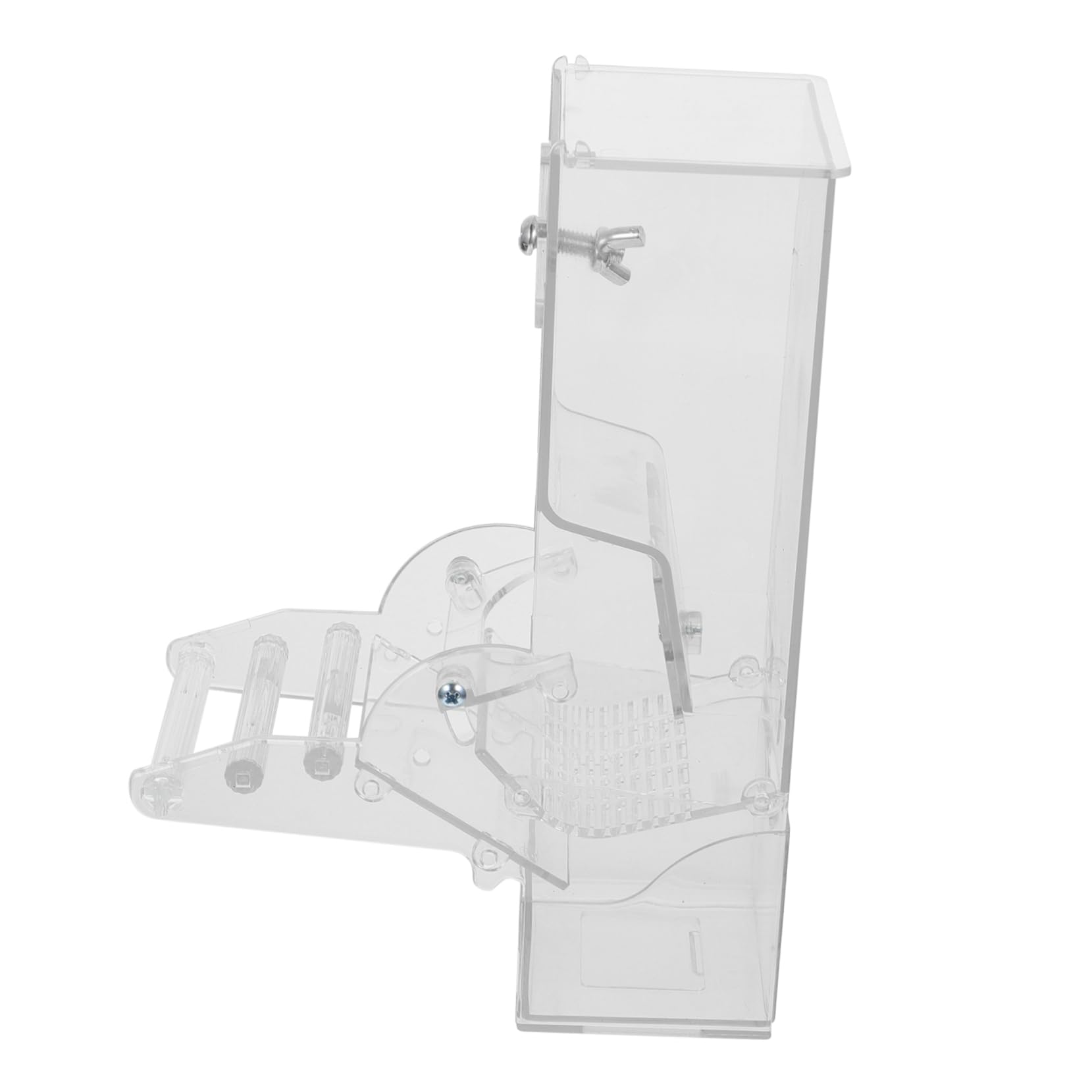 Hemobllo Mangiatoia per Uccelli Automatica Contenitore per Cibo per Parrocchetti Scatola Trasparente per Pappagalli Realizzata in Materiale Acrilico Sicuro Delicato e Durevole per Uso