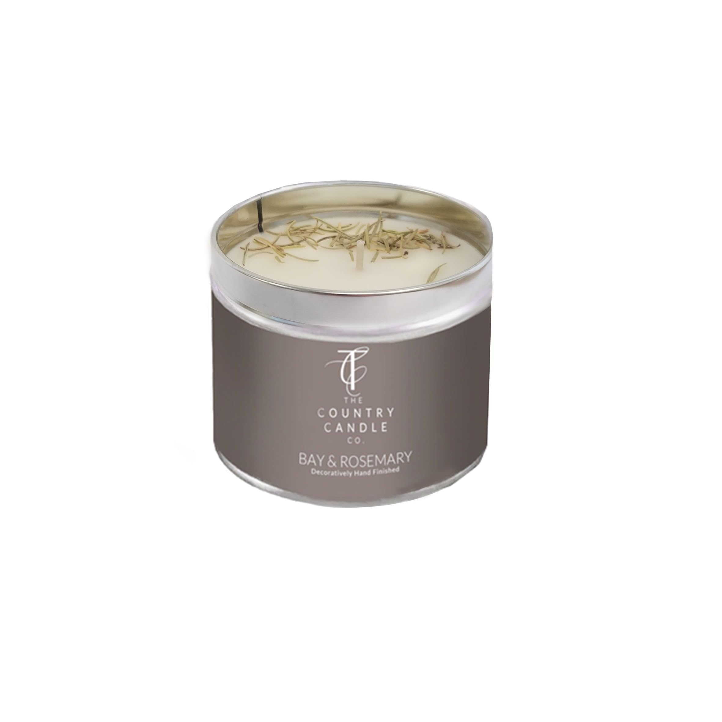 The Country Candle Co. Pastels Range Candle ina Tin - Bay & Rosemary