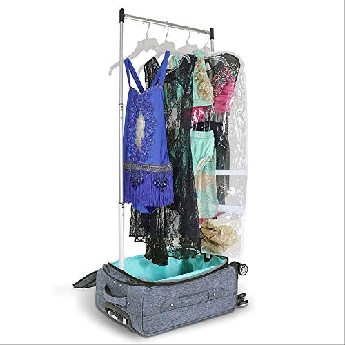 Mavii Costume Rack Carry-On Luggage with Spinner Wheels, Gray