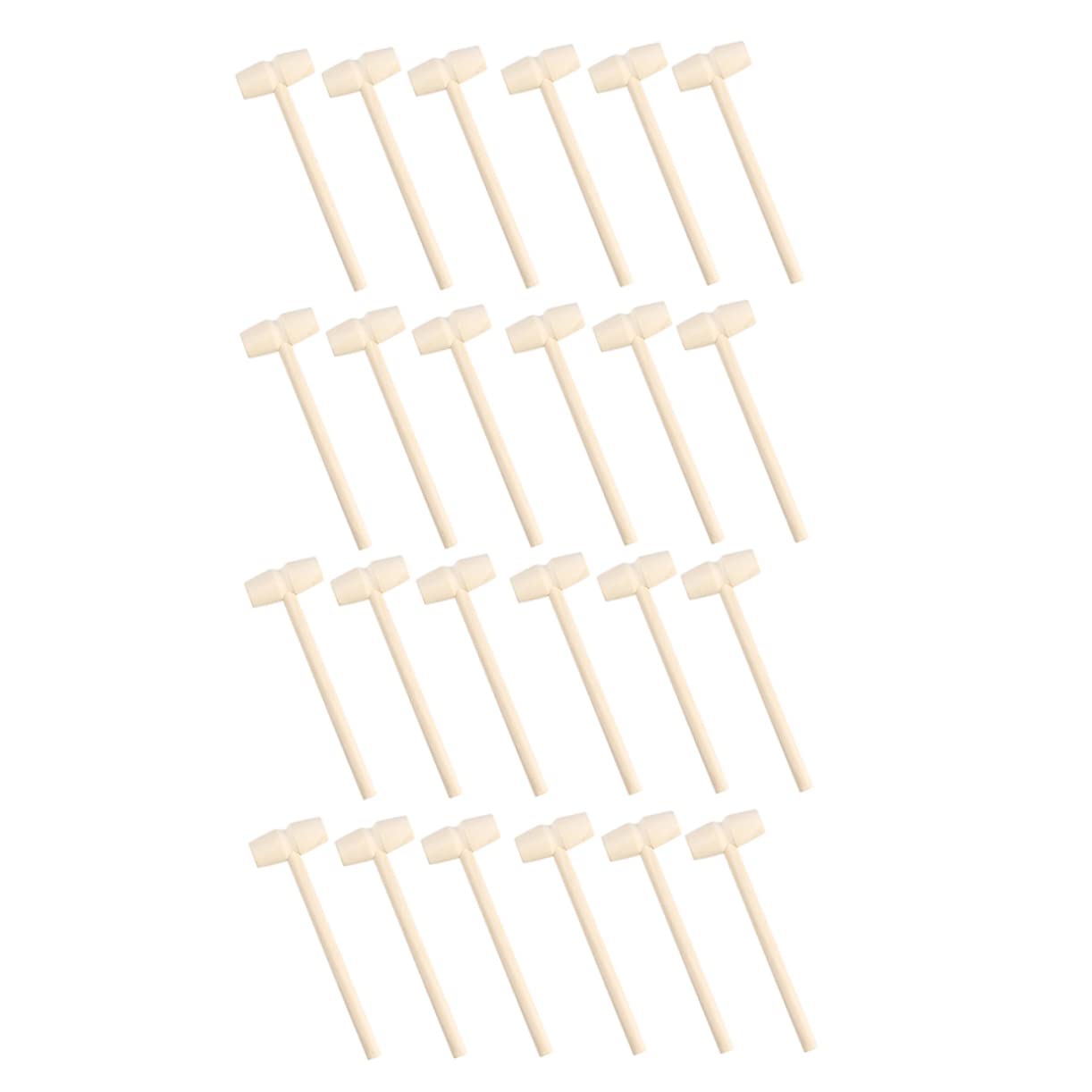 HANABASS 24Pcs Mini Wooden Hammers Educational for Safe Hitting Hammer for Creative Play Enhances Hand Eye Coordination Patience Development