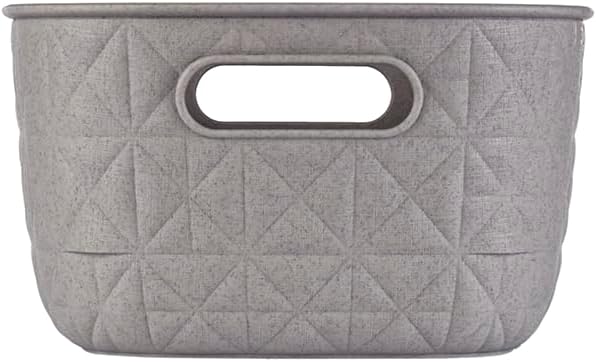 CURVER Softex 4L Storage Basket - Stylish Design - Lightweight, Stackable and Practical - 100% Recycled - 26 x 19 x 11 cm - Taupe