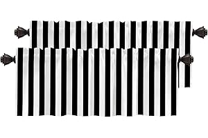 Striped Valances for Windows: BaoNews Striped Kitchen Valances Window Curtains