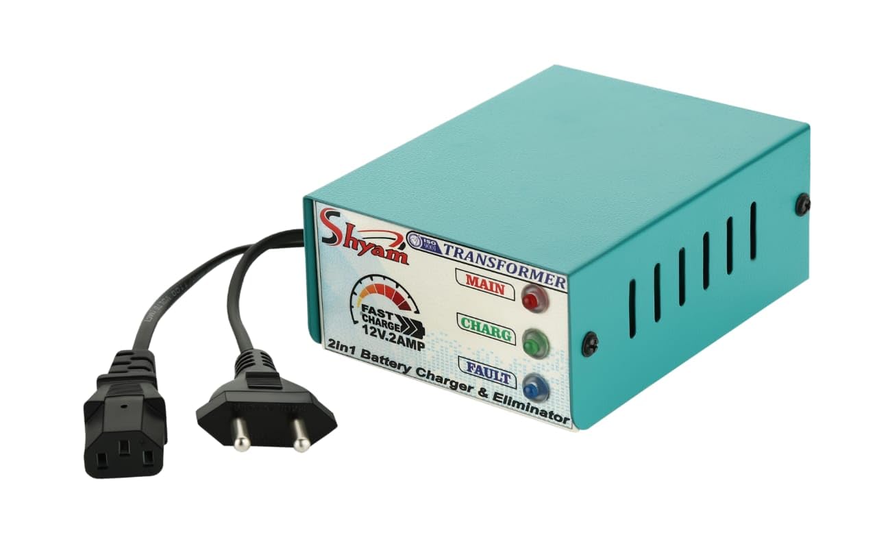 UTTAM Zatka Machine Charger 12 Volt 2 AMP “Charger for Zatka Machine and Sprayer Pump or Battery Charge