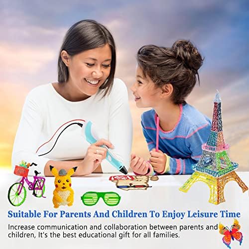 3D Pen for Kids Upgrade 3D Printing Pen Stylo 3D Doodler Pen 3D Drawing Pen 3D Printer Pen Creative 3D Writing Pen Fun Toys Gift for Kids Include 12 Colors PLA Filament Refills with Charger (Purple) 4 51BIlRC6jQL. AC