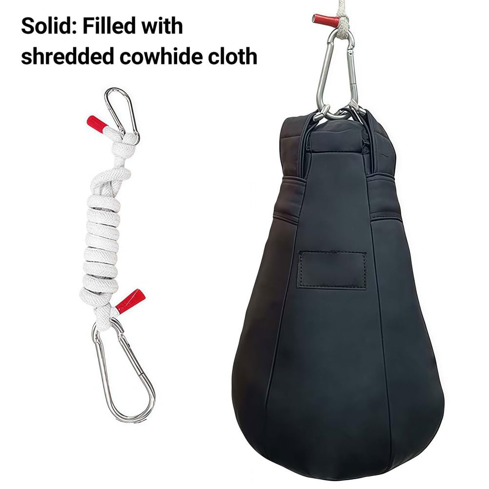 Sacco da boxe Agility – Pelle in microfibra resistente agli strappi, design anti-scoppio, imbottitura regolabile per allenamento boxe/MMA/Taekwondo, installazione salvaspazio