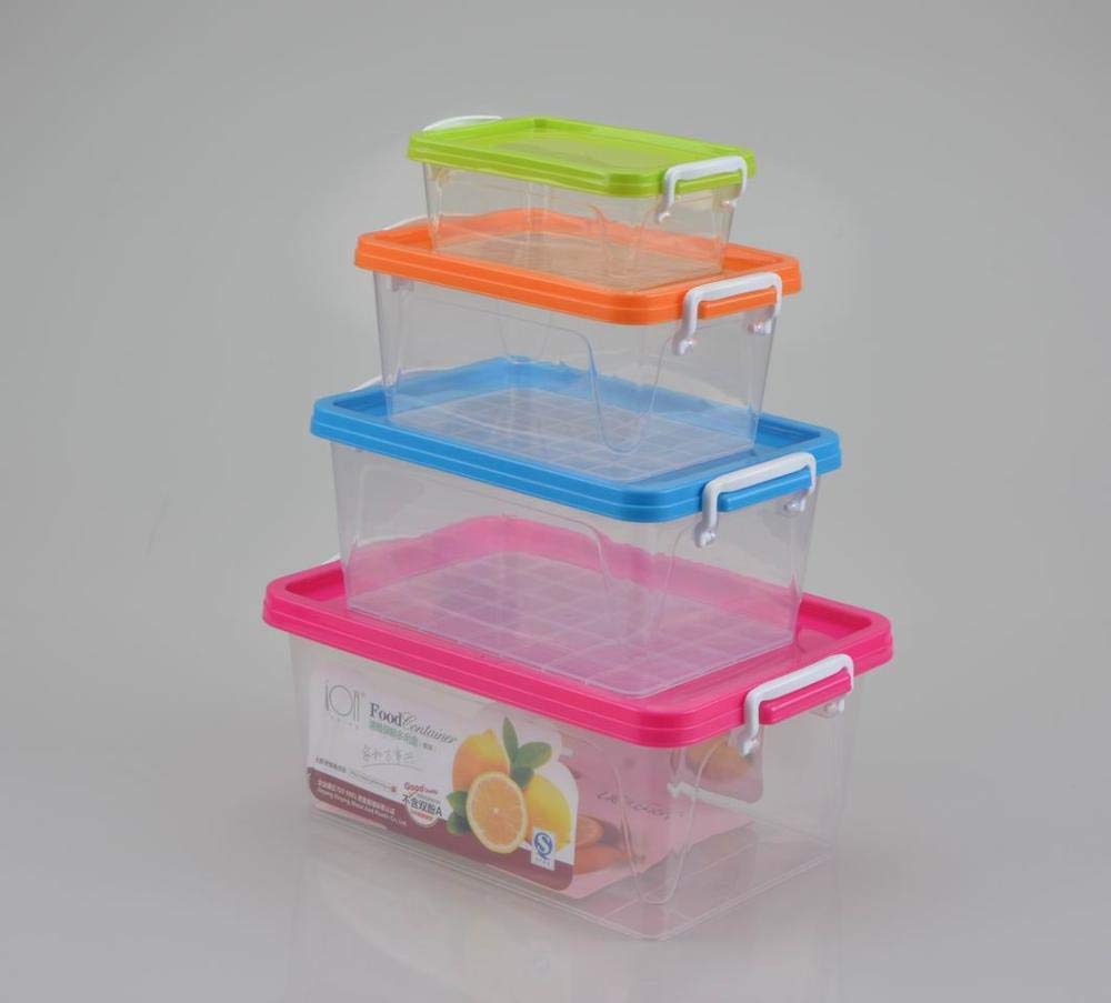Buy grofly 4 pcs Plastic Square Shaped Storage Box Container Organizer