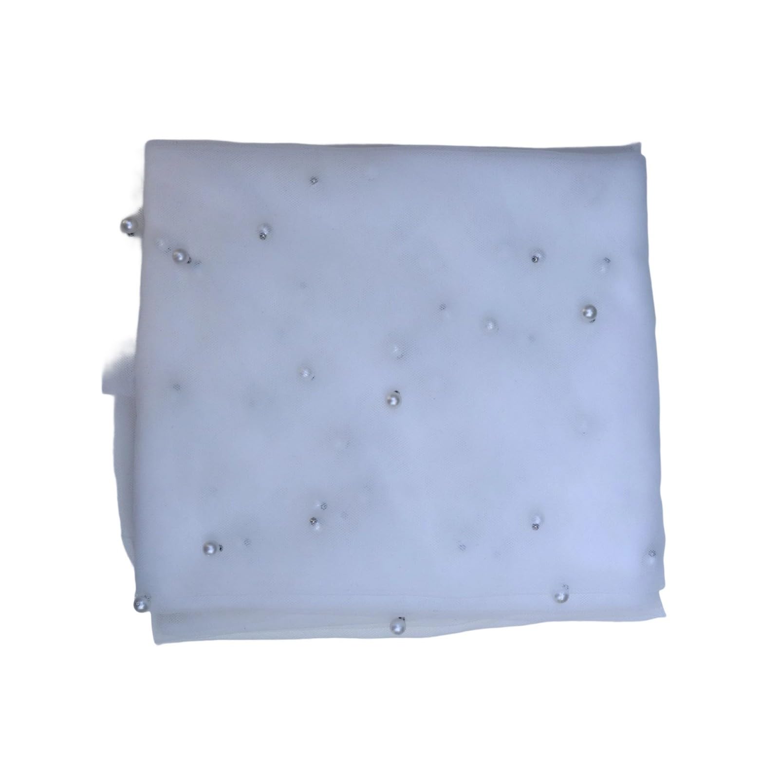 Buxuaaaa Stylish Pearls Decorated Net Table Cover Sheer Tulle Table Runner Dessert Tablecloth for Wedding Reception and Hotel Use Gauze Dessert Tablecloth