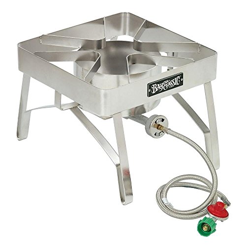 Bayou Classic SS84 Stainless Steel Brew Stove with Windscreen