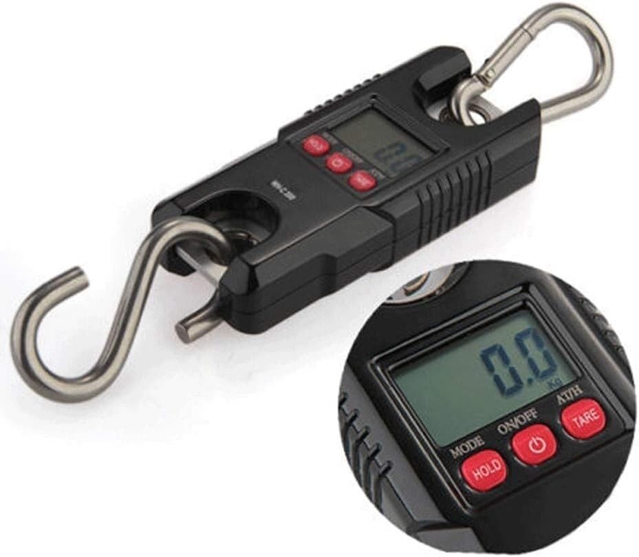 Portable Digital Fish Scale - Electronic Hanging Scale for Weighing Livestock, Pigs & Sheep - Stainless Steel Hook, Accurate, Durable, Easy to Use