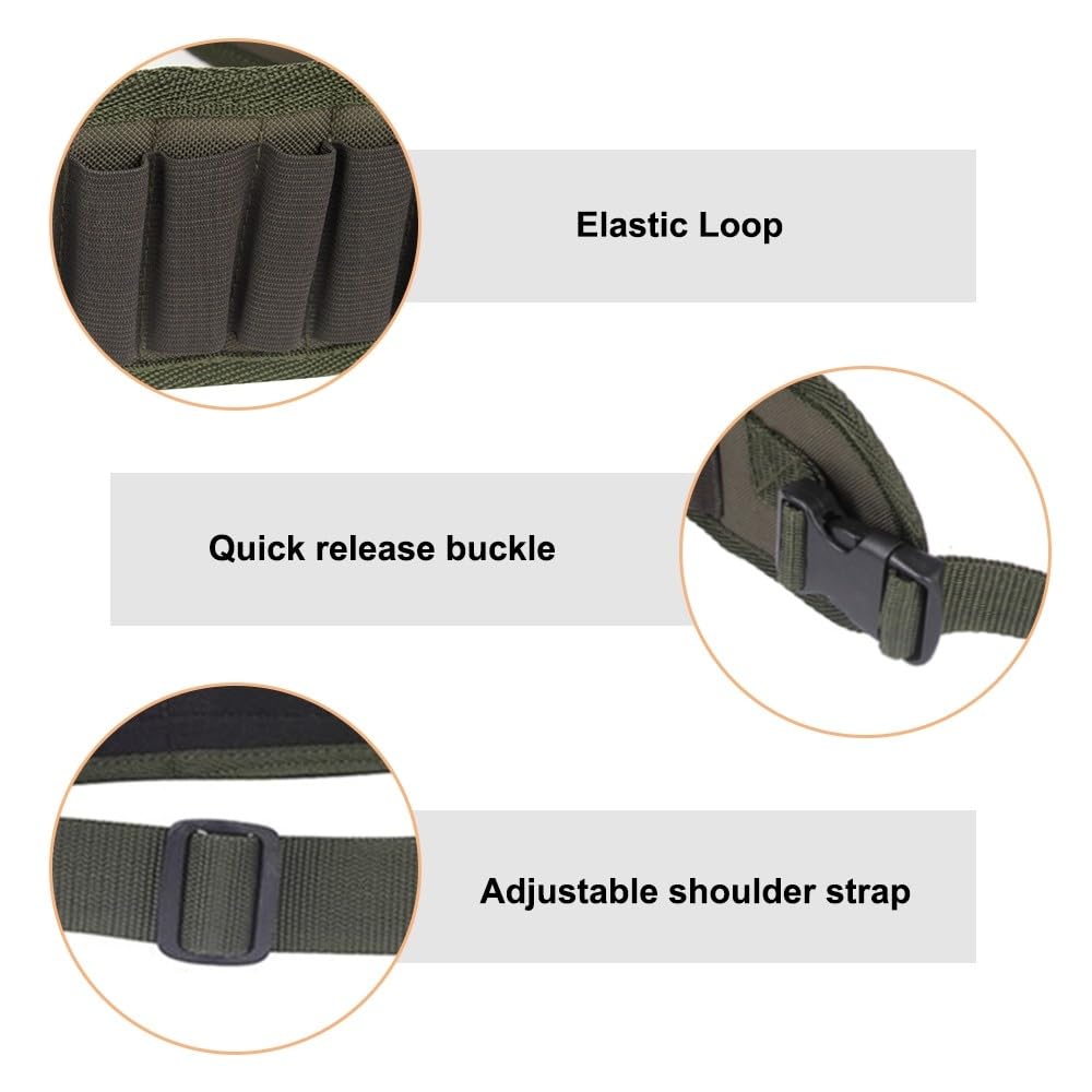 Ceinture Porte-cartouches 30 Obus - Calibre 12/20GA - Pour Chasse, Nylon