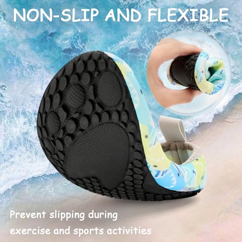 Image of ANLUKE Kids Boys Girls Water Shoes Barefoot Aqua Socks Fast Dry Beach Swim Outdoor Sports Shoes for Toddler