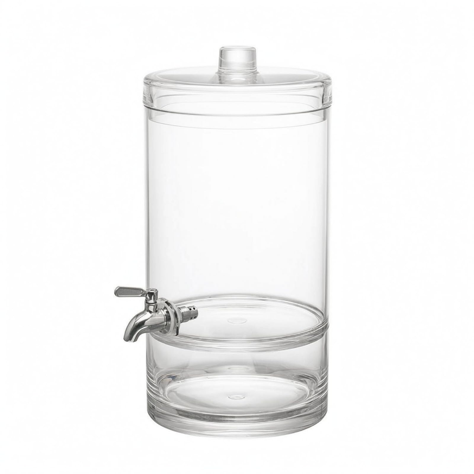 Contenitore Bevande con Rubinetto Alimentare Caraffa Dispenser Trasparente Stabile Brocca con Coperchio, GZ1003-6400 Trasparente, 6.4L, H409xD247mm