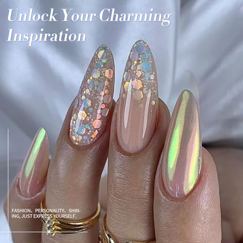 Born Pretty Glitter Gel Nail Polish Pink Glitter Sequins Gel Polish Manicure and Nail Art DIY at Home - Thumbnail 3
