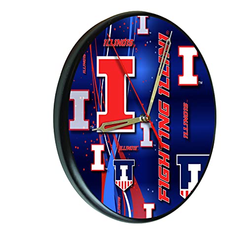 Holland Bar Stool Co. Illinois Digitally Printed Wood Clock by The
