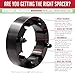 Wheel Accessories Parts 4 Pcs ATV UTV Wheel Spacers 4 on 156mm 4x156mm 2.00 Inch Thick 130mm Hub 3/8