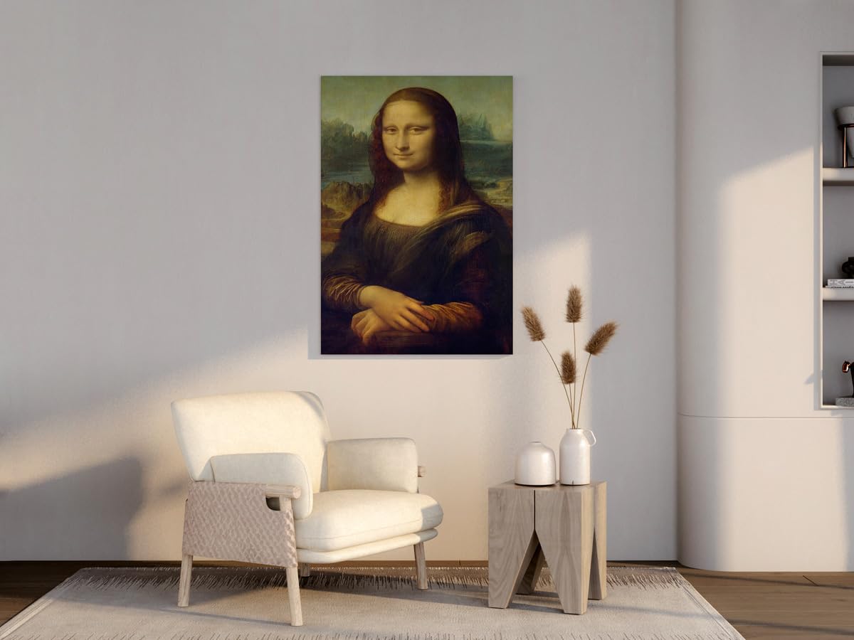 La Gioconda - Mona Lisa | Leonardo da Vinci | Renacimiento | Cuadro Canvas Wall Art | Impresión Giclée lienzo algodón puro | Bastidor 3cm | 55x75cm