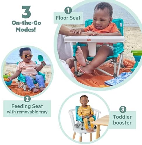 Bright Starts Disney Finding Nemo Pop 'N Sit Taşınabilir Güçlendirici, İç/Dış Mekan Kullanımı, Besleme Tepsili Zemin Koltuğu, 6 Mos - 3 Yaş - Görsel 3