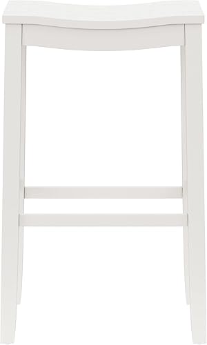 Miniatura 9 de Hillsdale Furniture Fiddler - Taburete de bar sin espalda, color blanco