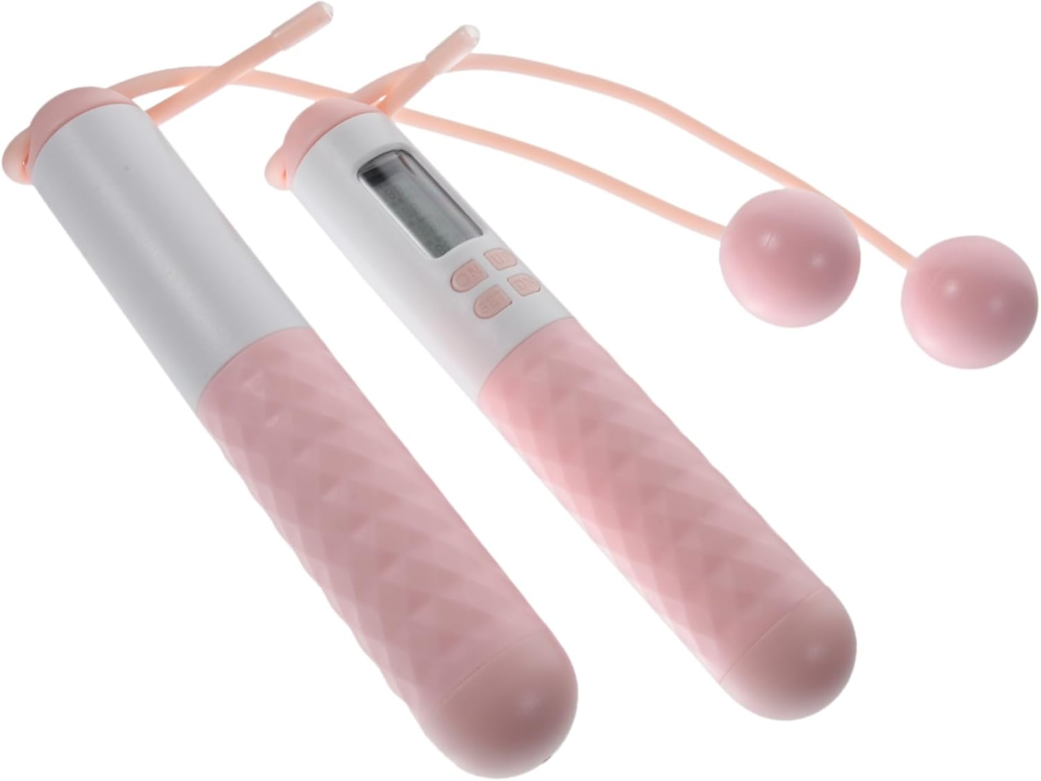 VICASKY 1 Pair Weighted Cordless Jump Rope for Women Mute Skipping Rope with Electronic Counter for Fitness Shaping and Non Slip Handle Design for Comfort