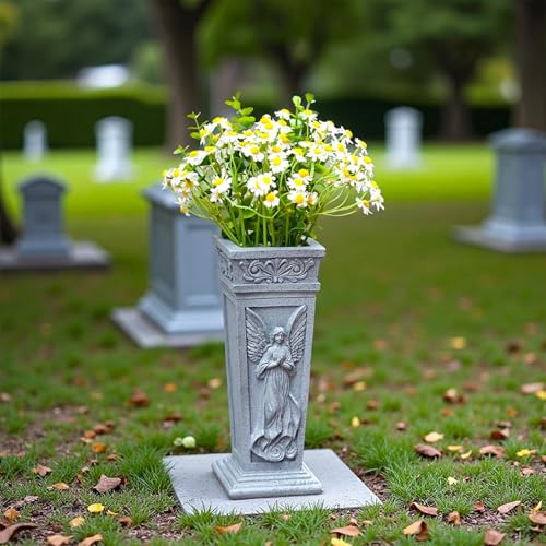 Portaflores para sepultura jarrón para colocar flores en tumbas resina exterior 3