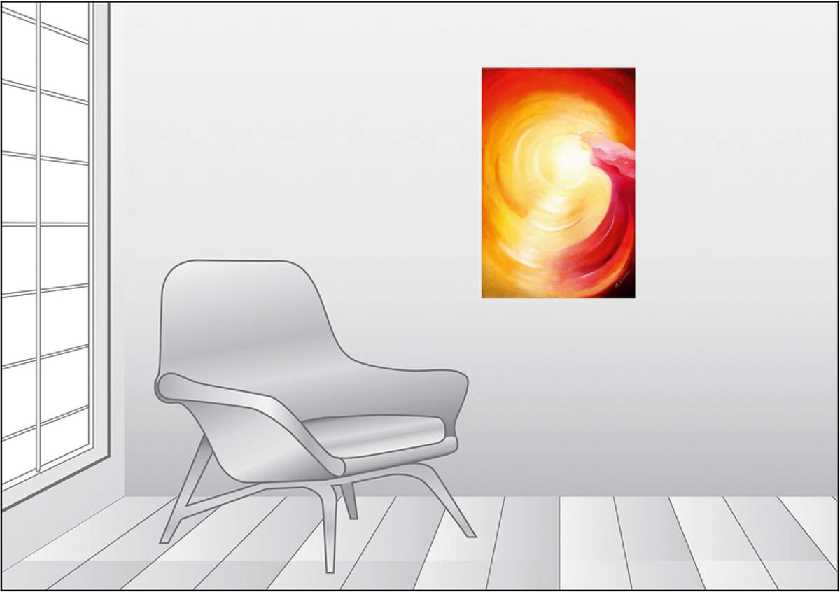 Premium Textil-Leinwand 50 x 75 cm Hoch-Format Seelenreise ins Licht | Wandbild, HD-Bild auf Keilrahmen, Fertigbild auf hochwertigem Vlies, Leinwanddruck von Marita Zacharias