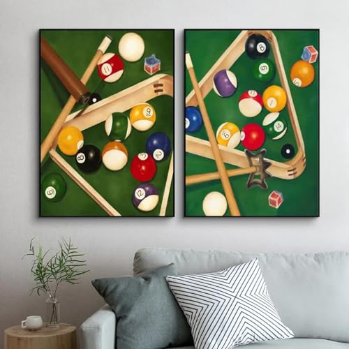 Affiche de billard déco sans cadre pour salon moderne - 3