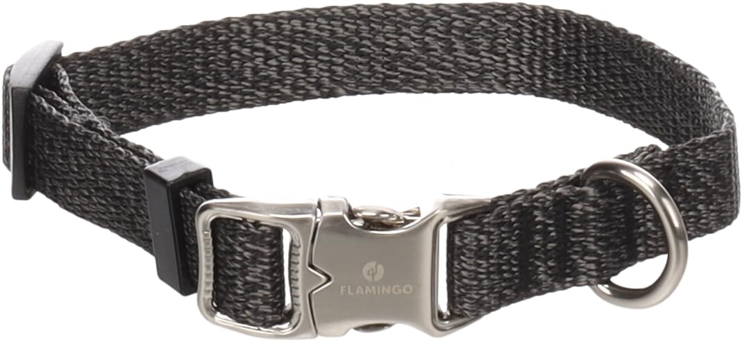 Flamingo Dog Collar Mago Dark grey XS 20-35cm 15mm