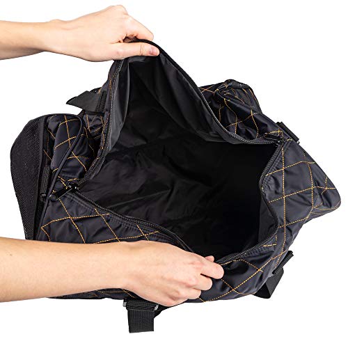 Gold And Black Dance Bag - Volleyball Bag - Soccer Bag - Duffle Bag For Kids - Dance Bags For Girls - Kids Duffle Bag - Ballet Bag - Gymnastics Duffle Bags For Girls And Boys - LITZ Travel Duffle