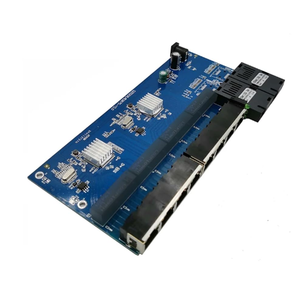3 . 10/100/1000M gigabitowy przełącznik Ethernet światłowodowy konwerter mediów PCBA 8 RJ45 UTP i 2 SC Fiber Port Board PCB łatwa instalacja łatwa w użyciu