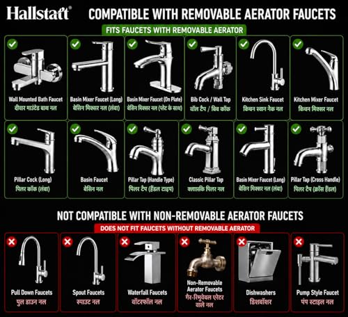 Image of 20 Stage Showerhead Tap Filter for Hard Water Softener Shower Head Taps Filters with Adaptor for Bathroom Kitchen Sink Home -Reduce hair fall, Protects Skin | Remove Chlorine and Harmful Chemicals