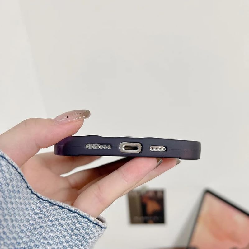 Image of COVERLY for iPhone 15 Plus 3D Luxury Rainbow Smoky Phone Case,Premium Texture Trendy Retro Cute Multi Color Artistic Cool Design -Aesthetic Shades Heart Princess Cover for Apple iPhone 15 Plus