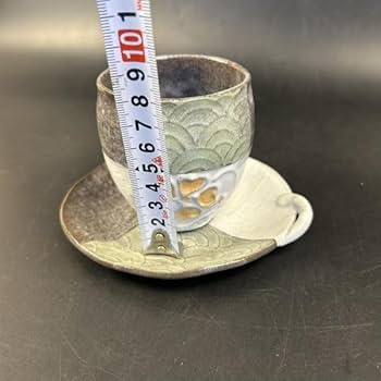 高脚陶器カップ 花柄 hyakusen kai 青いモダンな花柄の洒落たカップ＆ソーサー