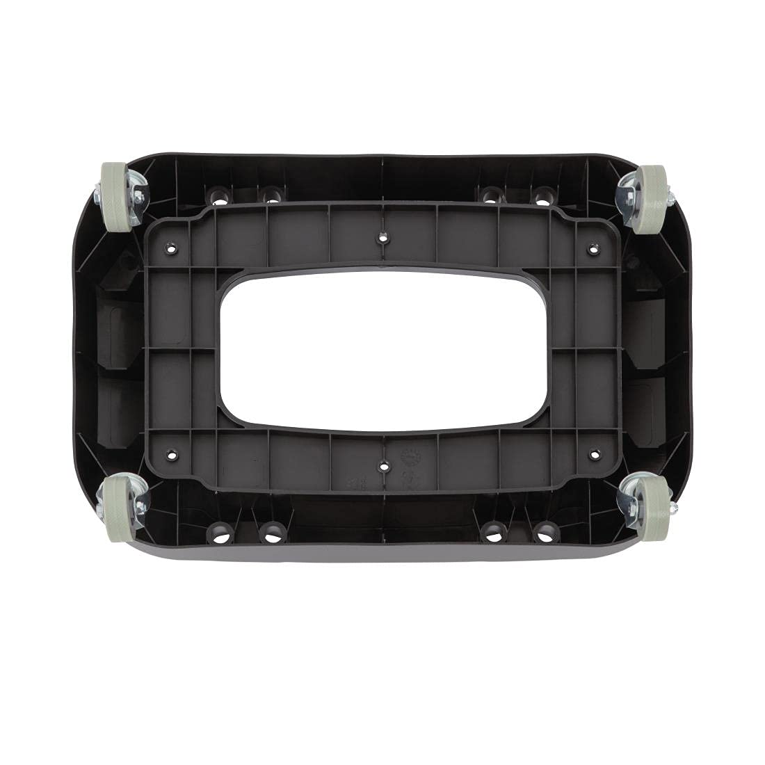 Jantex Socle pour conteneur 56 litres, noir, dimensions : 152 (H) x 333 (L) x 481 (P) mm, chariot poubelle, quatre roulettes incluses, conception en plastique robuste, compatible avec CK960, CL925