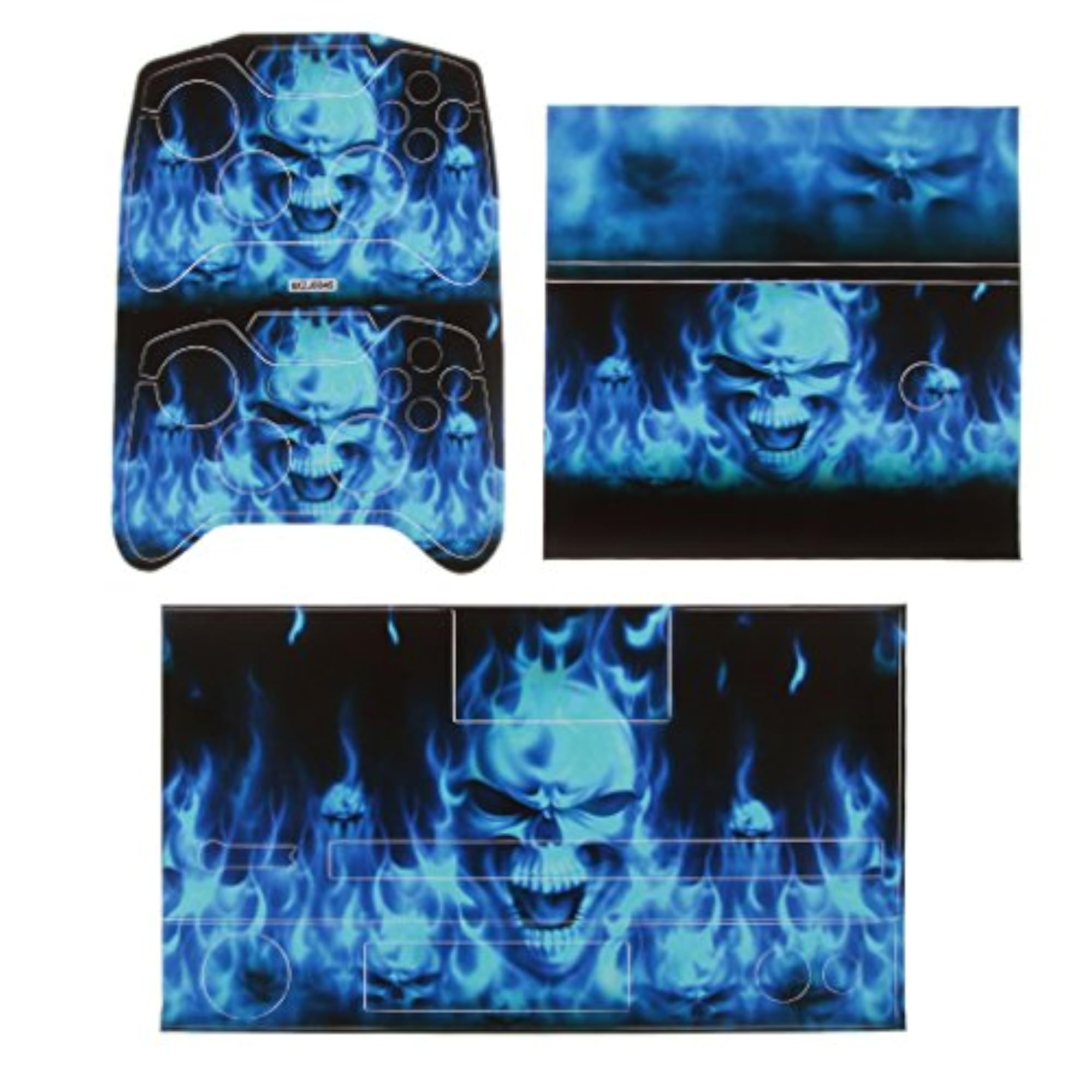 Blue Skull Decal Skin Sticker Cover for Xbox One Console Kinect 2 Controller