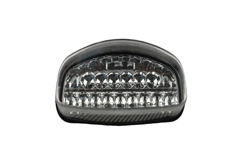 avdb-moto Światło tylne/stop LED kompatybilne z HONDA Shadow 1100 Spirit (USA) 1999-2007, HORNET 250 MC31 1998-1999, CB600F CB HORNET 600 PC34 1998-2002 + Wbudowane kierunkowskazy (Jasna biel)