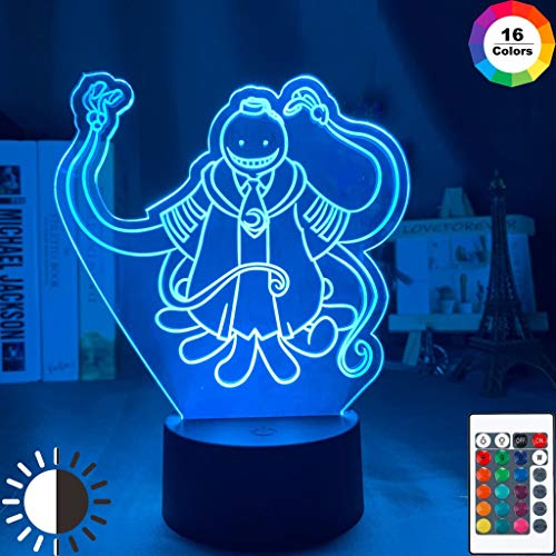 Kid Night Light Assassination Classroom Korosensei Figure Chambre Décor Lumière Anime Enfants Cadeau Enfant Table 3D Table De Chevet Lampe Koro Sensei