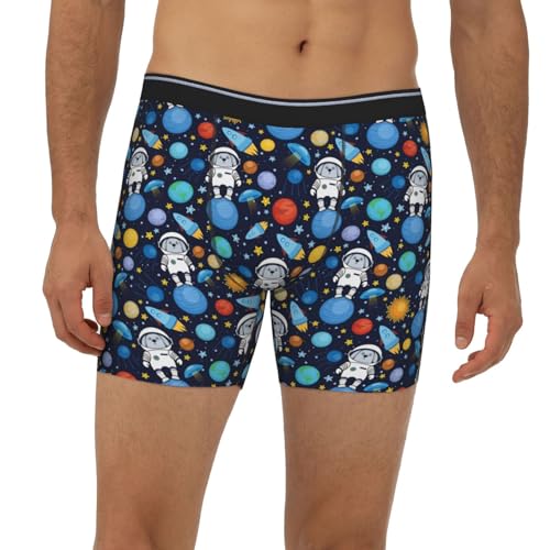 Mens Underwear - Space dog Boxer Briefs for Men Pack, Mens Boxer Briefs