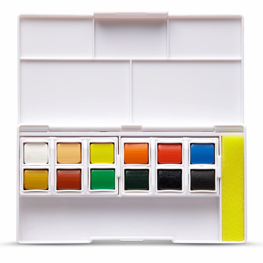 Van Gogh Watercolour Pocket Box Primary Mixing Set Of 5 Half Pans & 7