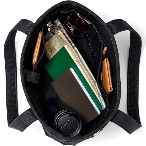 Image of Lands' End Open Canvas Tote Medium Long Handle Black