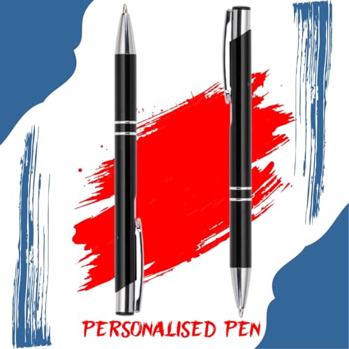 Image of Personalized Pen with Name Engraved, Pack of 10, Customized Pen for men, Women, Corporate Gift, Gifts For Teachers, Offices, Birthday, Farewell, Ballpen, Rakhi, Diwali, New Year