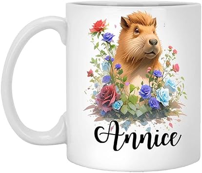Capybara Mug, Capybara Gifts, Funny Capybara Name Annice 11oz White Mug, Capybara Lover, Cute Capybara, Capybara Cup 11 Oz White Ceramic Coffee Mug 167817