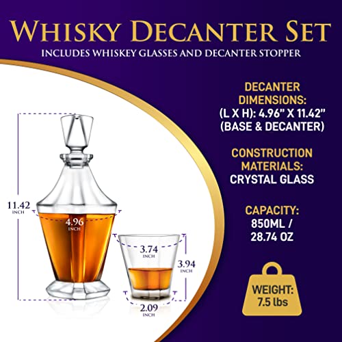 Carafe à whisky pour dégustation sans sédiments à table