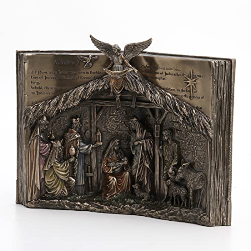 Escultura de Resina Nativity con Acabado Bronce 23 cm miniatura 2