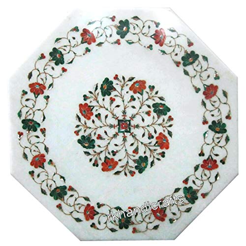 Pietra Dura Art Coffee Table Top Octagonal Marble Bed Side Table Perfe Pietra Dura Art Coffee Table Top Octagonal Marble Bed Side Table Perfe