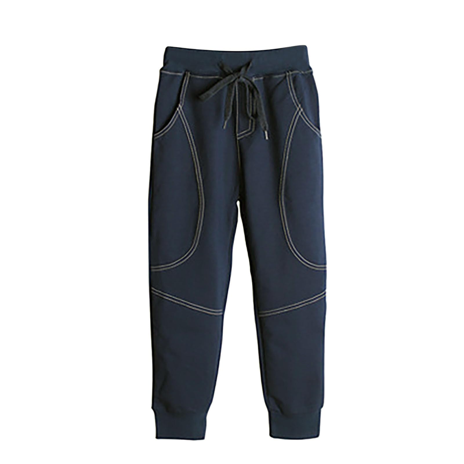 Pantalon De Jogging Garçon - Jeans Décontracté En Coton Souple - Taille Moyenne à Grande - Pour Automne Et Loisirs Extérieurs